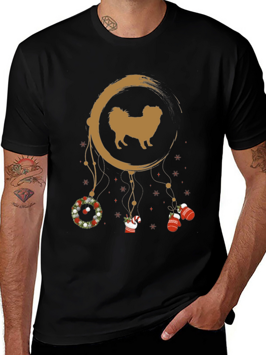 Festive Dog Dreamcatcher Graphic Tee