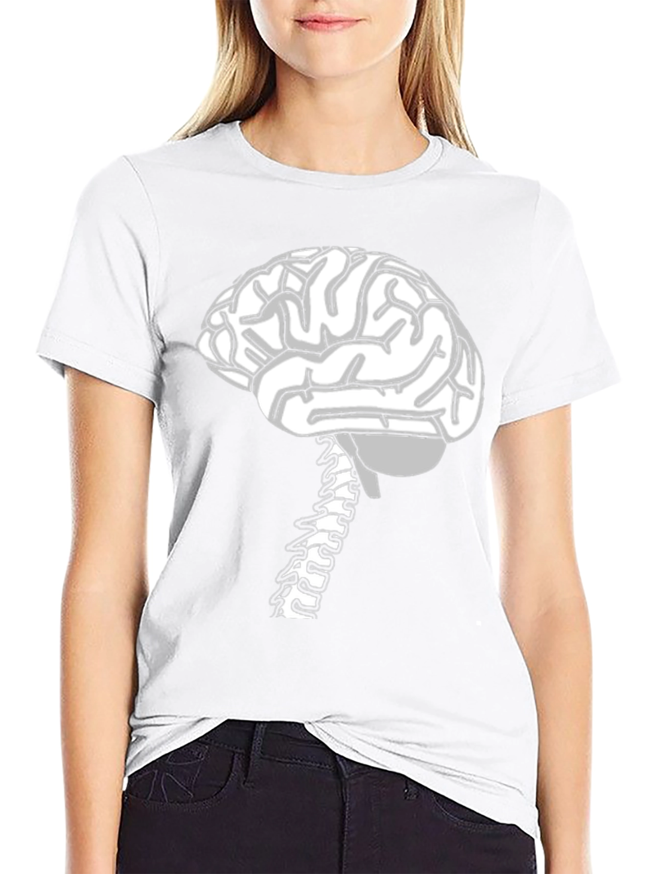 Brain & Spine Anatomy T-Shirt - Novelty Science Tee