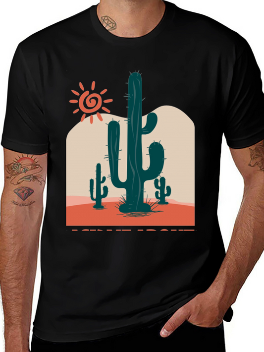 Desert Cactus Graphic T-Shirt - Western Style