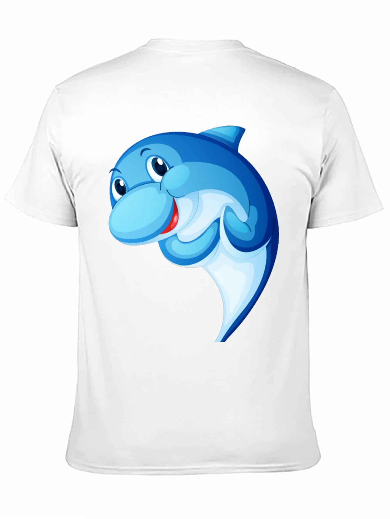 Cartoon Dolphin Black T-Shirt