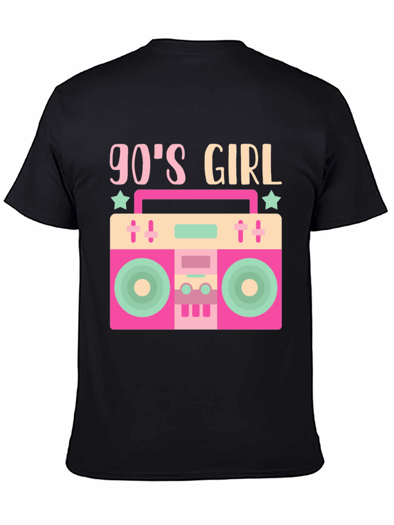 90s Girl Boombox Tee - Retro Style