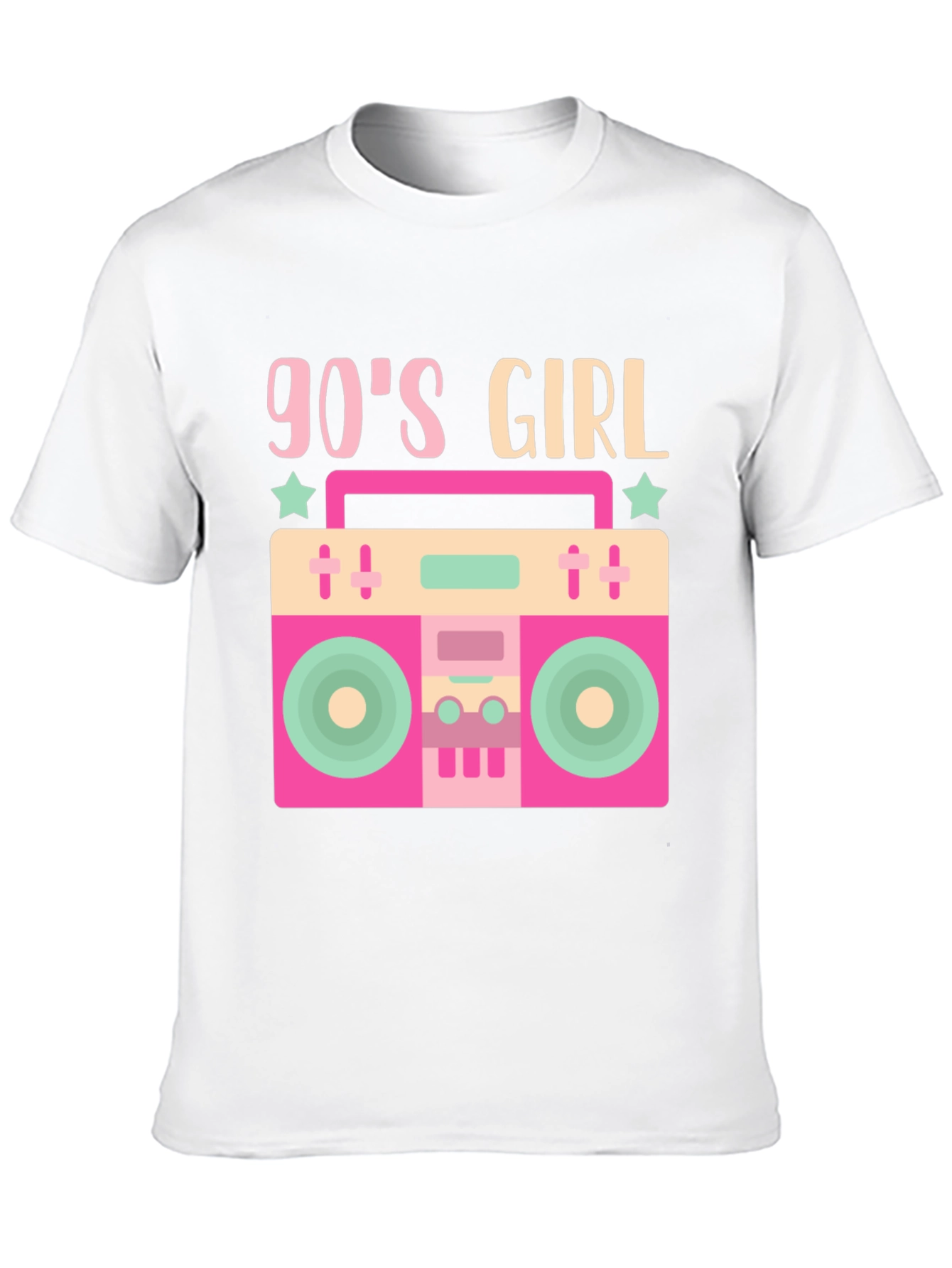 90s Girl Boombox Tee - Retro Style