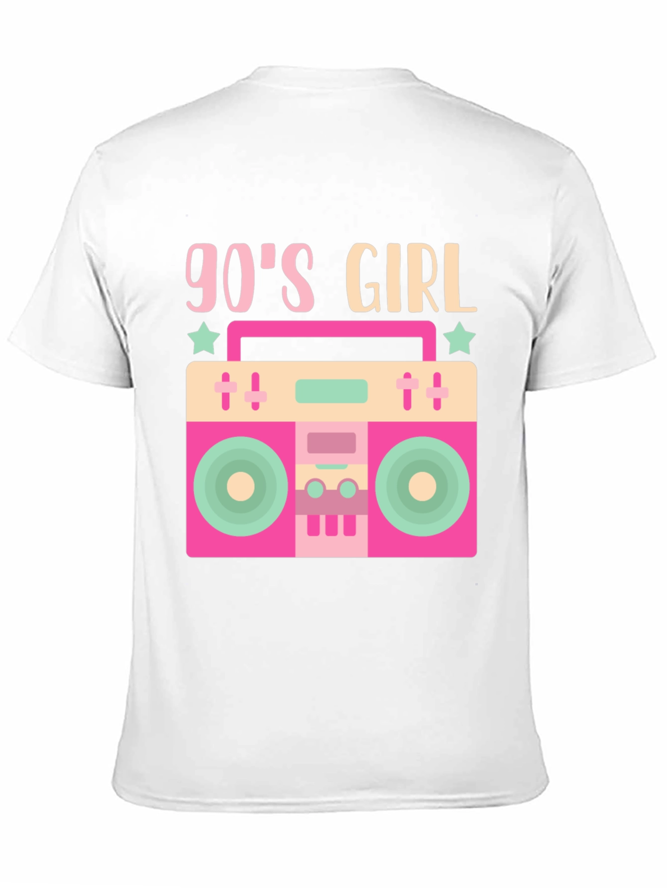90s Girl Boombox Tee - Retro Style