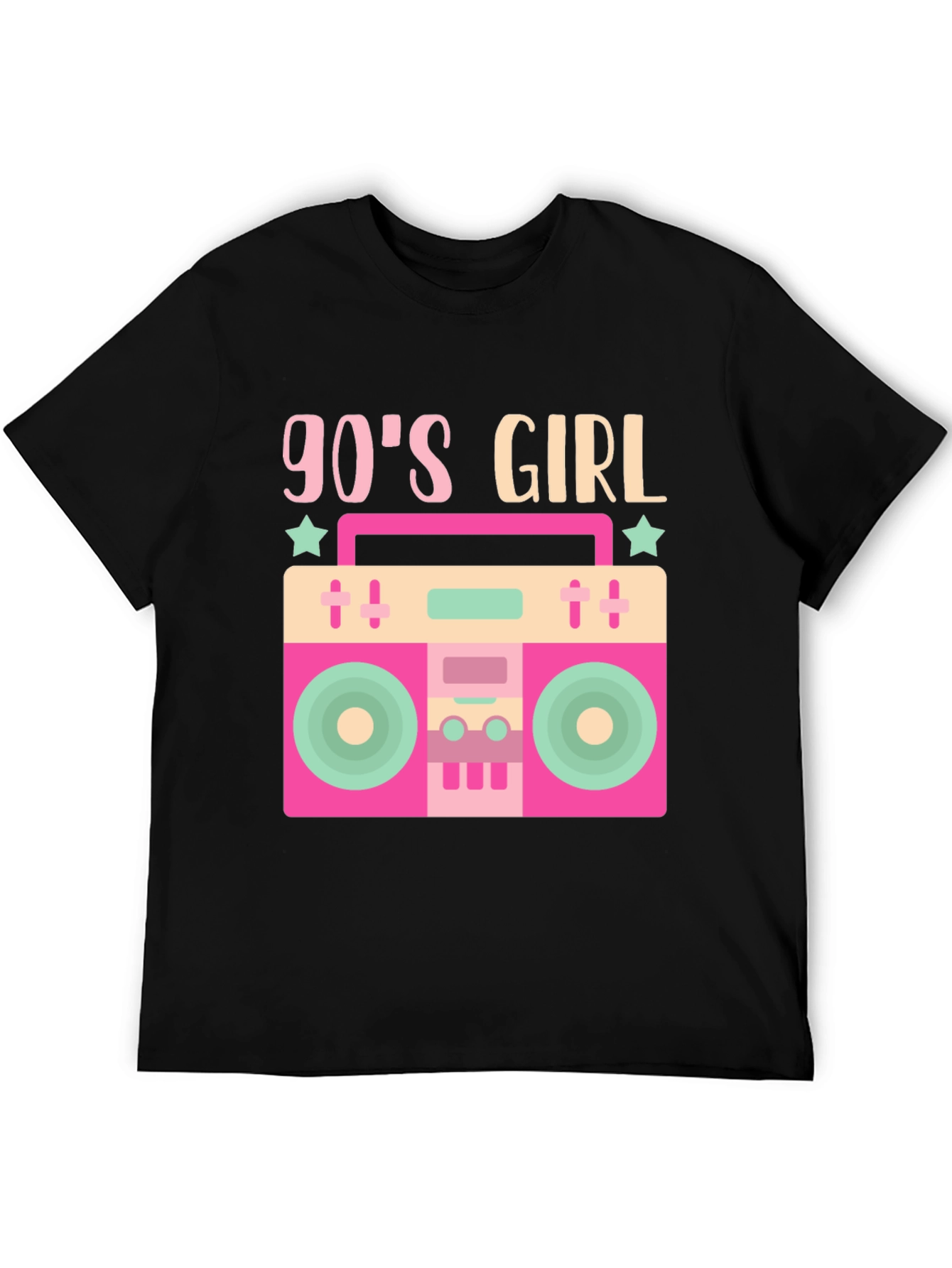 90s Girl Boombox Tee - Retro Style