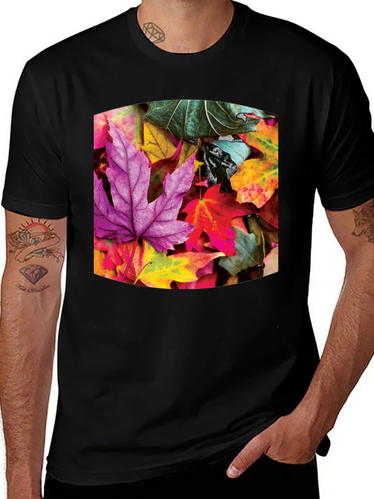 Autumn Leaves Graphic Tee - Stylish Casual Wear