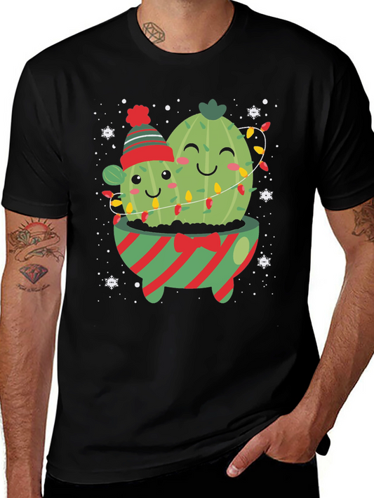 Festive Cactus Holiday T-Shirt