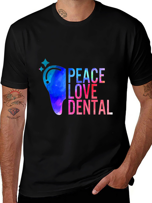 Peace Love Dental Black T-Shirt