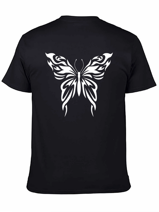 Butterfly Tattoo Graphic Black T-Shirt
