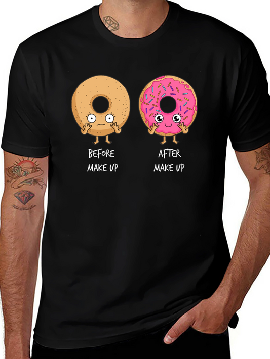 Funny Donut Makeup Graphic Tee