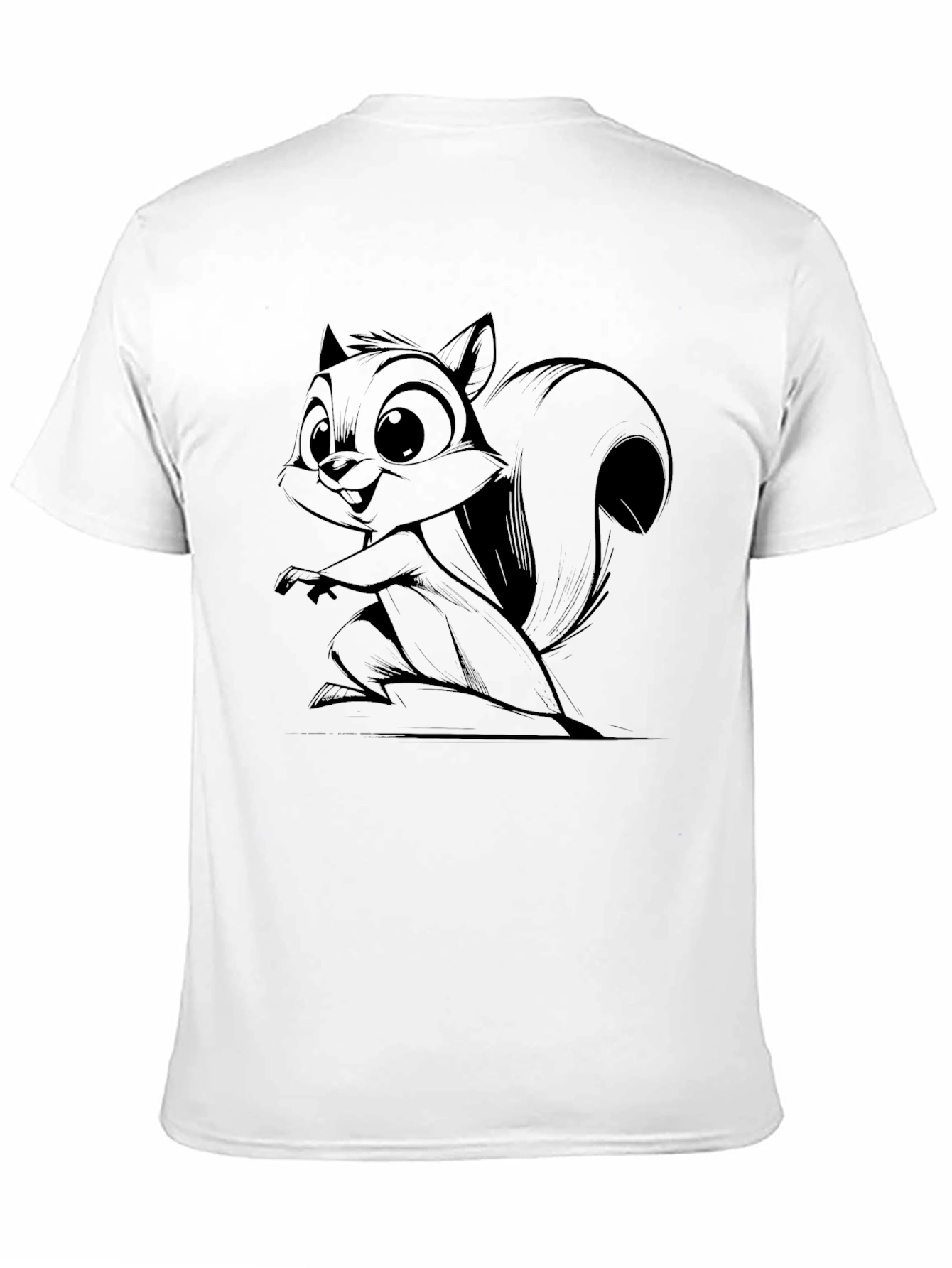 Black Squirrel Cartoon Graphic T-Shirt