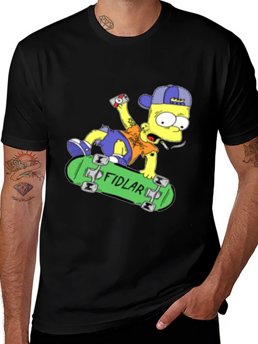 Bart Simpson Skateboard Graphic T-Shirt