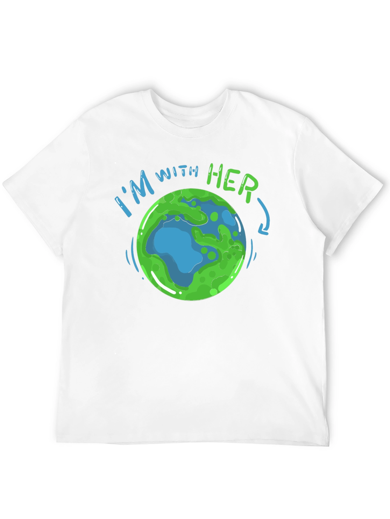 Im With Her Earth Graphic T-Shirt - Black