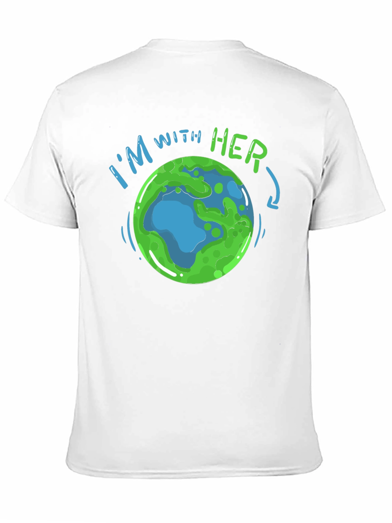 Im With Her Earth Graphic T-Shirt - Black