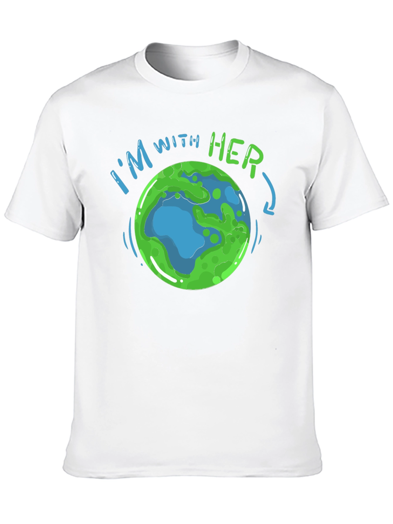 Im With Her Earth Graphic T-Shirt - Black