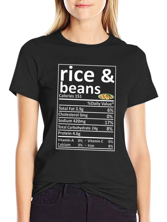 Rice & Beans Nutrition Facts T-Shirt
