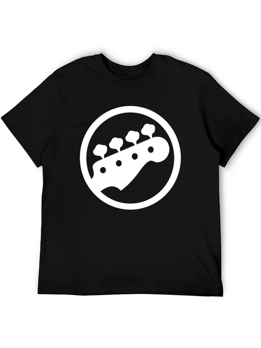 Bass Guitar Headstock T-Shirt - Black