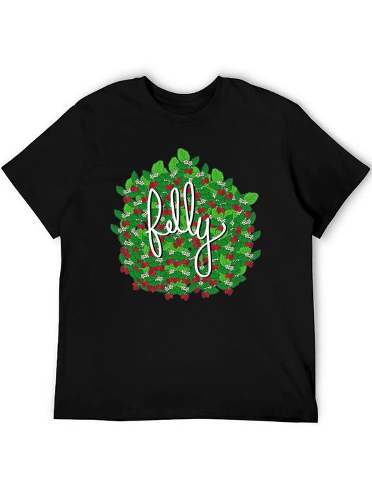 Felly Christmas Wreath Graphic Tee - Holiday Style