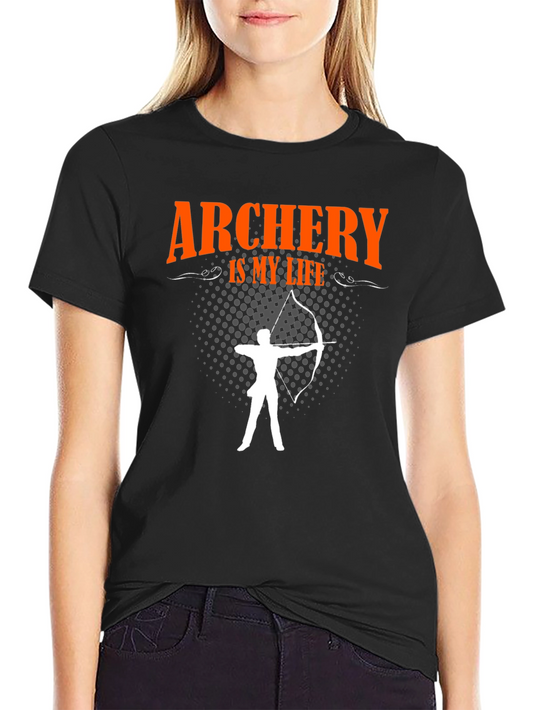 Archery is My Life Black Graphic Tee