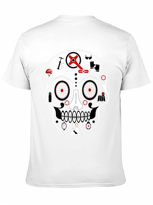 Skull Bicycle Graphic Tee - Cool Biker T-Shirt