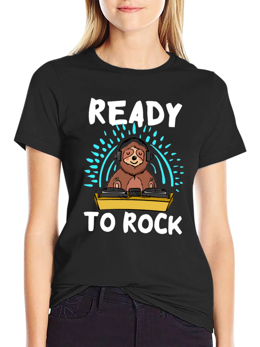 Ready to Rock Sloth Graphic Tee