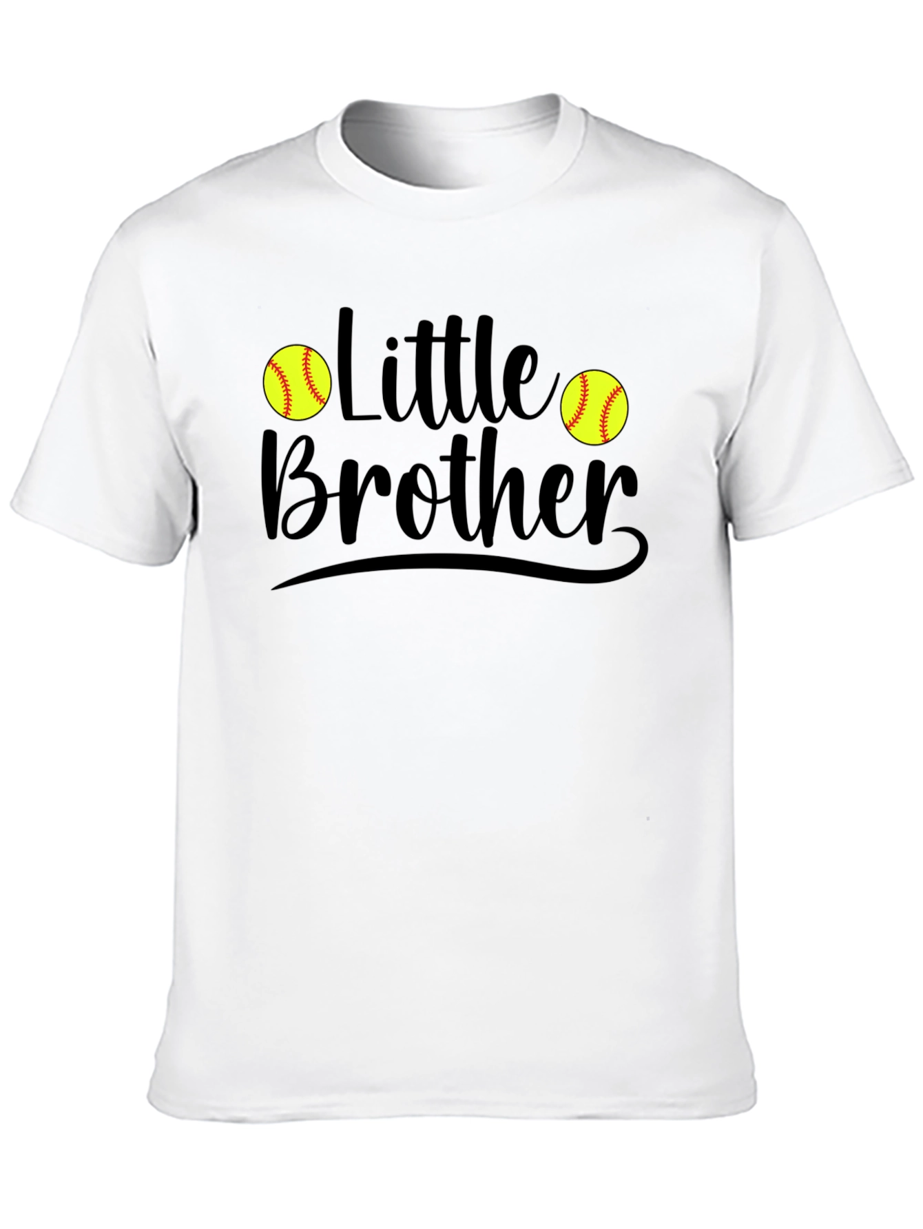 Little Brother Softball Graphic T-Shirt