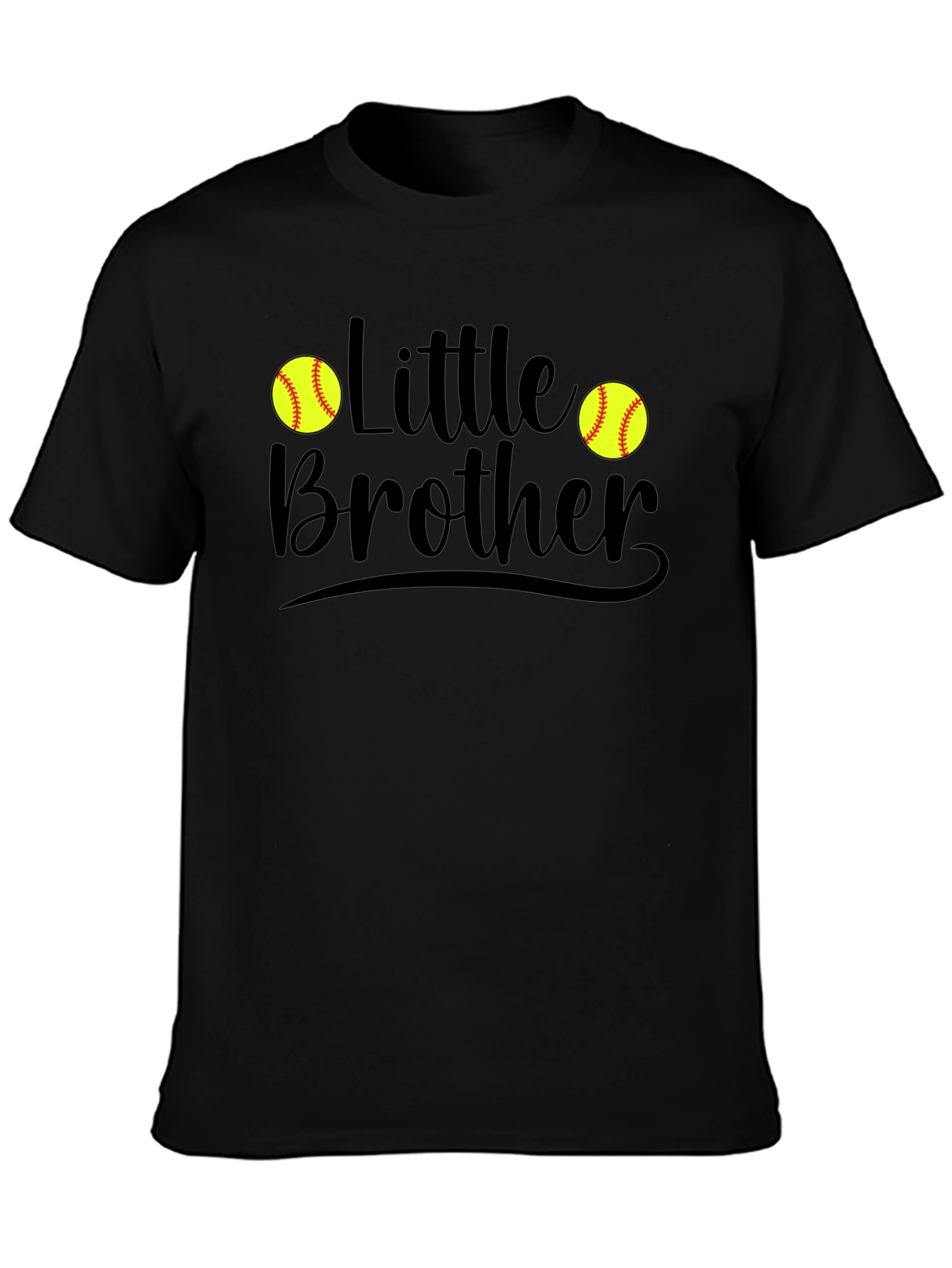 Little Brother Softball Graphic T-Shirt