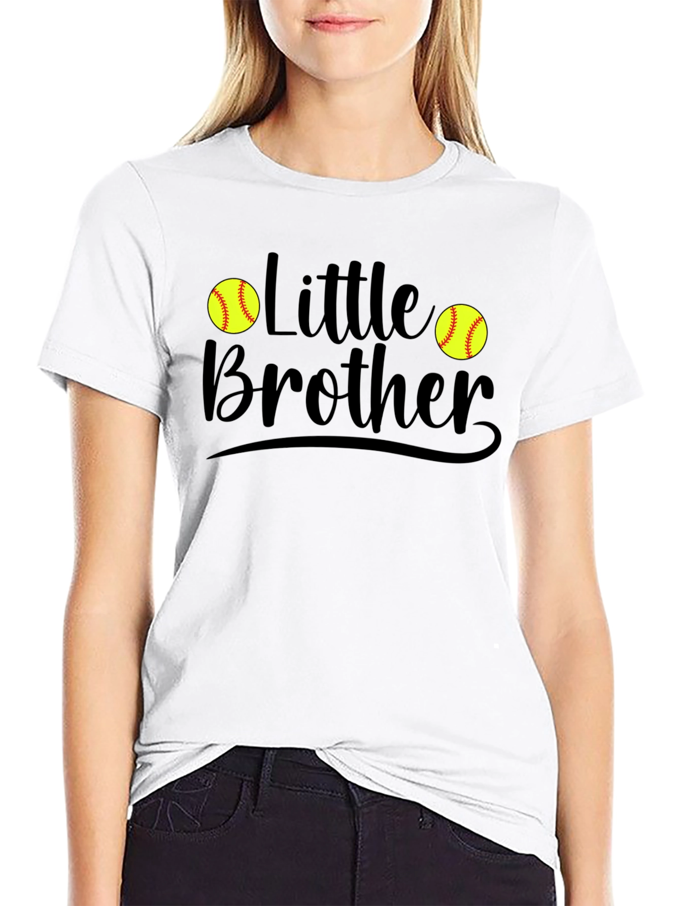 Little Brother Softball Graphic T-Shirt