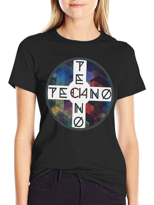 Techno Graphic Tee - Geometric Rave Style