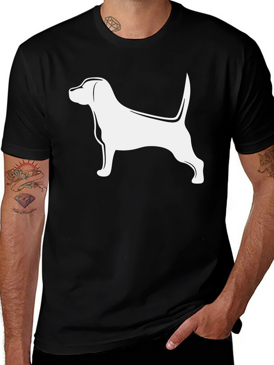 Dog Silhouette Graphic Tee - Classic Black T-Shirt