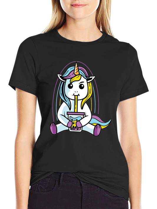 Unicorn Boba Tea Graphic Tee - Cute & Trendy Shirt