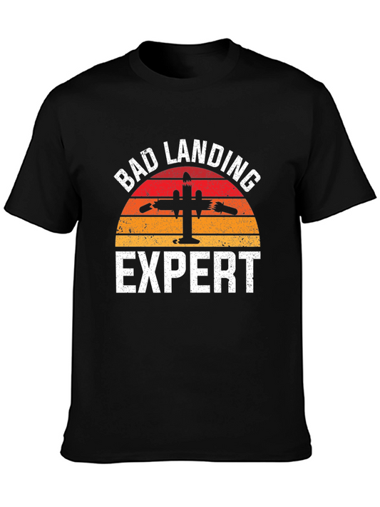 Bad Landing Expert T-Shirt - Funny Pilot Gift Tee