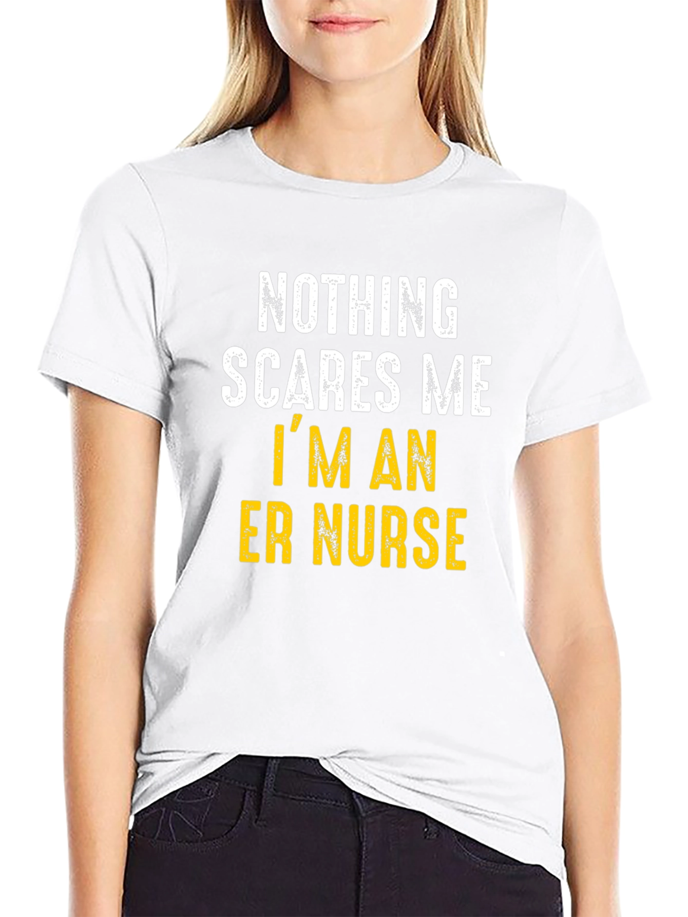 ER Nurse T-Shirt: Nothing Scares Me Funny Tee