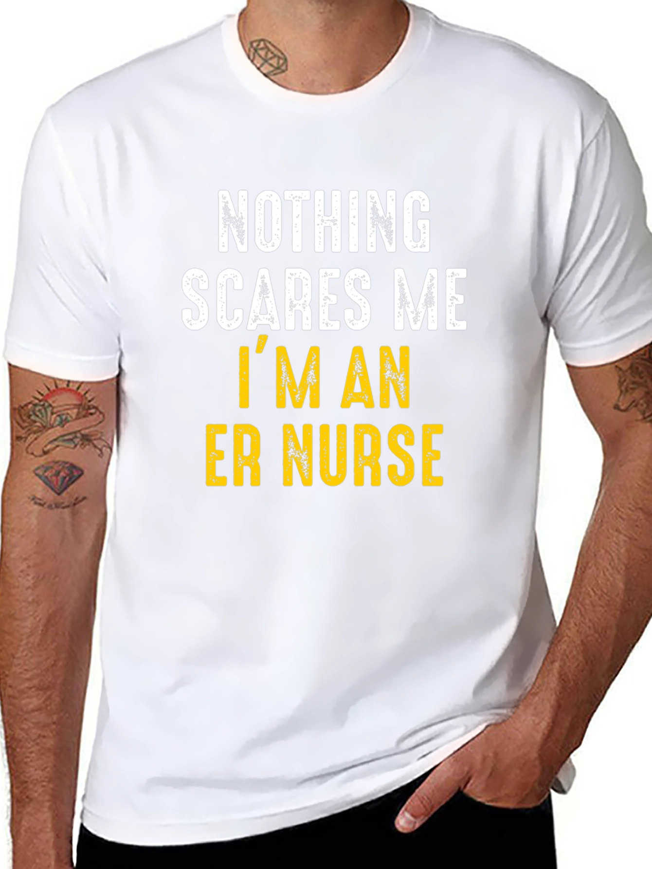 ER Nurse T-Shirt: Nothing Scares Me Funny Tee