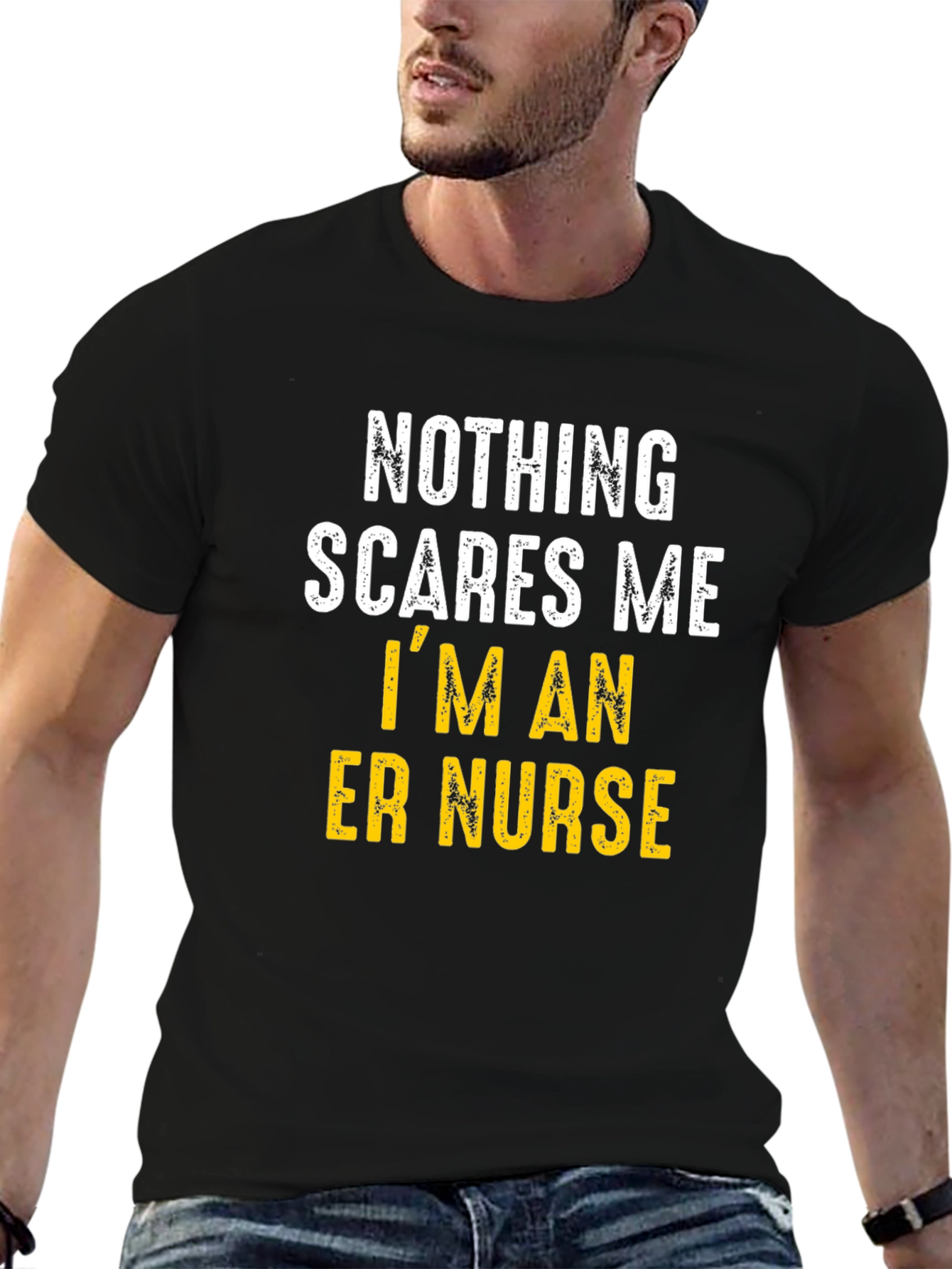 ER Nurse T-Shirt: Nothing Scares Me Funny Tee