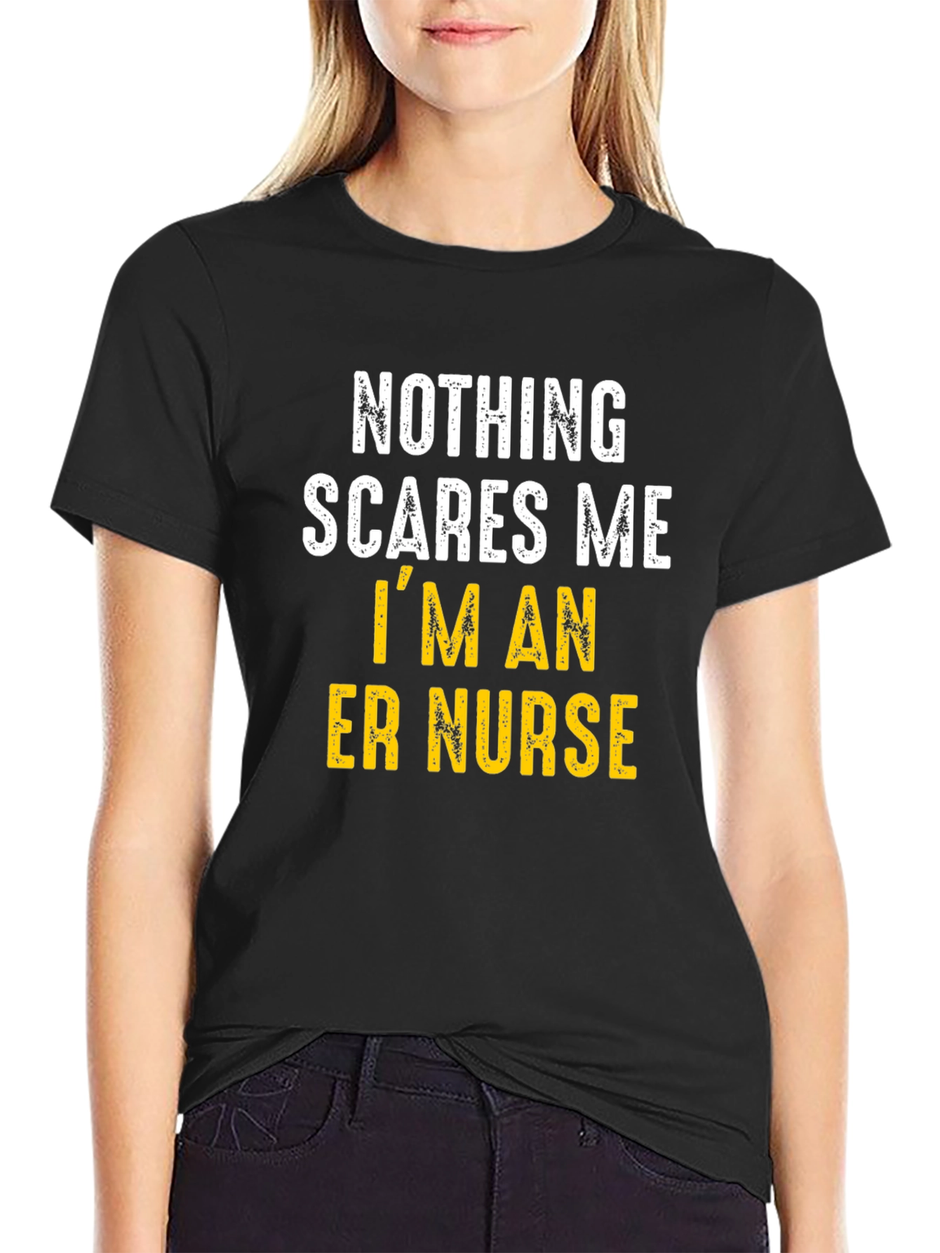 ER Nurse T-Shirt: Nothing Scares Me Funny Tee