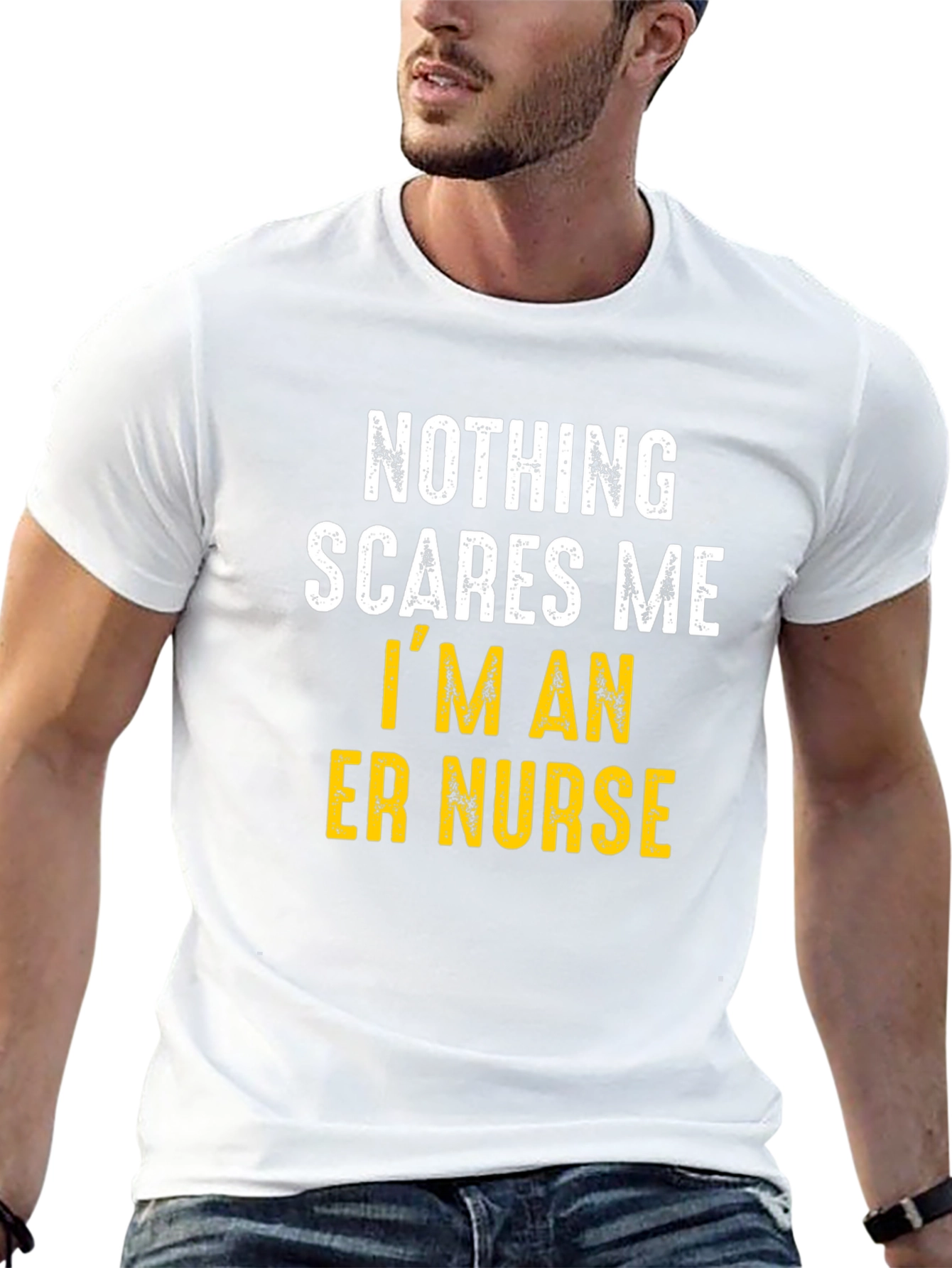 ER Nurse T-Shirt: Nothing Scares Me Funny Tee