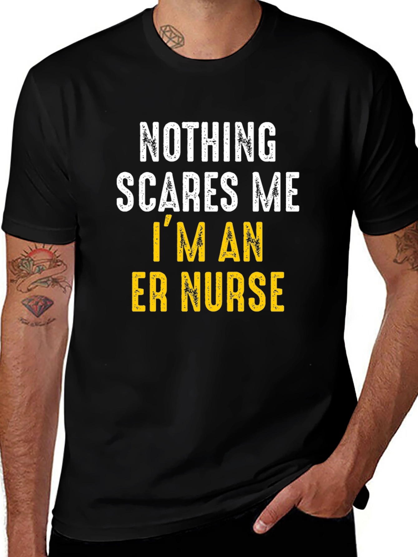 ER Nurse T-Shirt: Nothing Scares Me Funny Tee