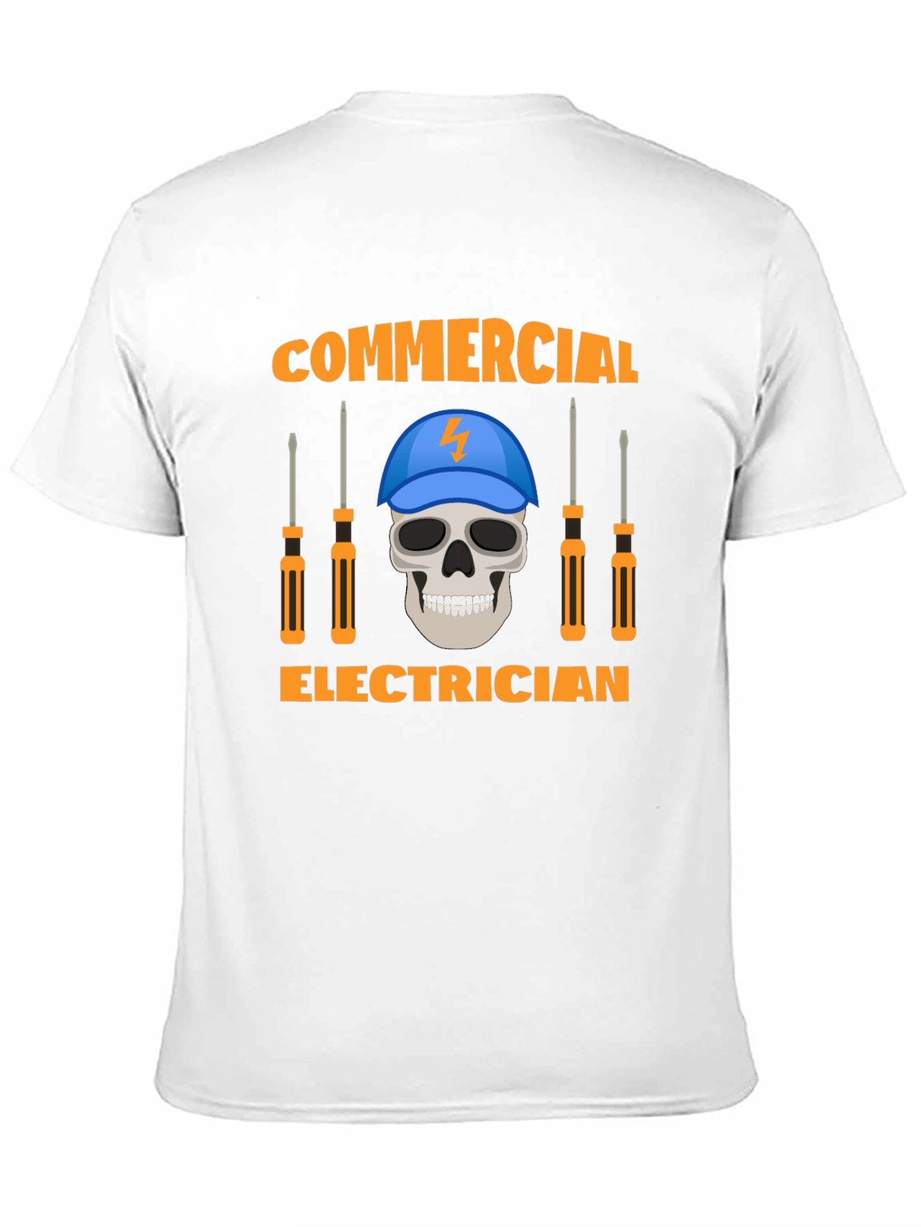 Commercial Electrician Skull T-Shirt