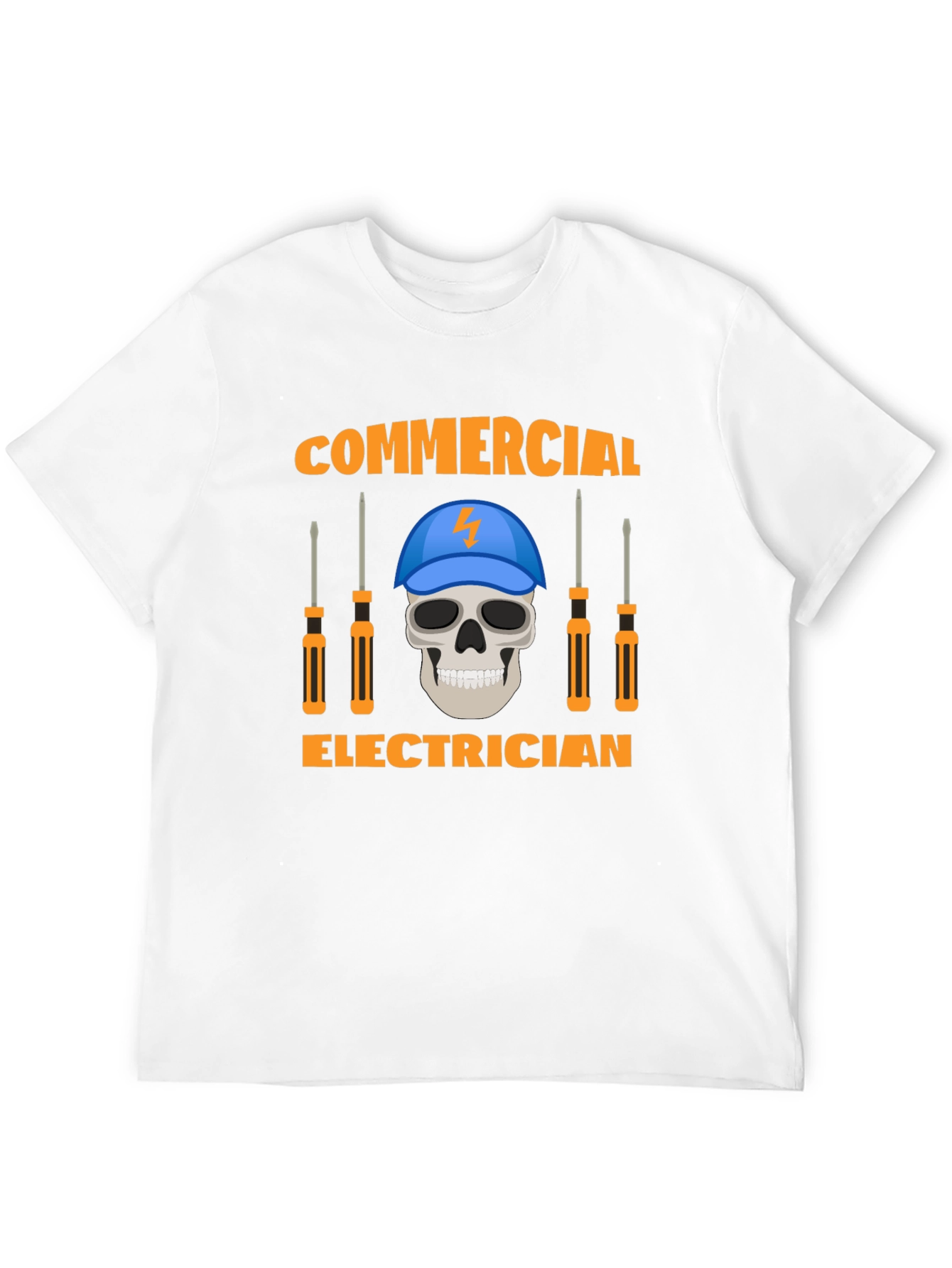 Commercial Electrician Skull T-Shirt