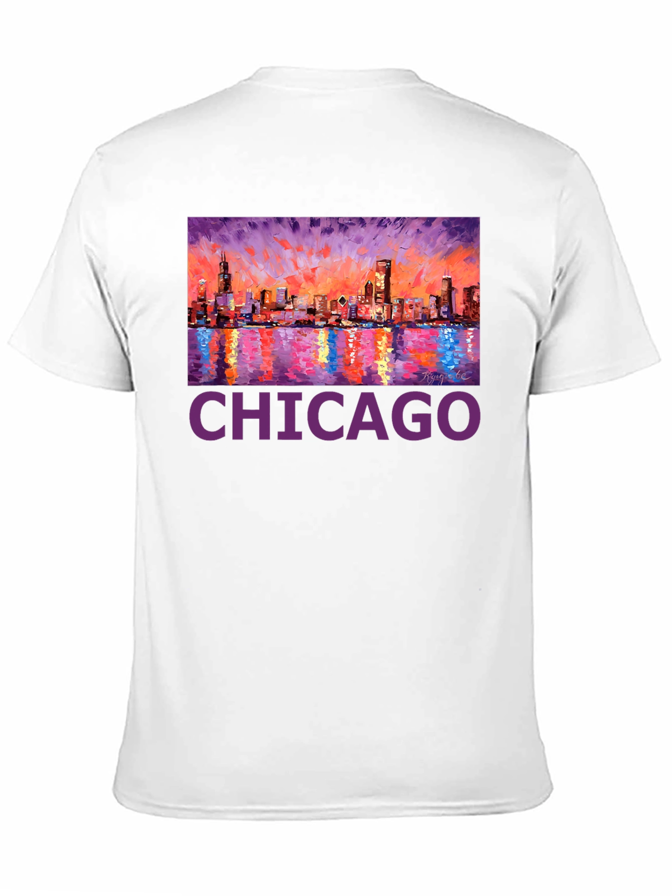 Chicago Skyline Art T-Shirt - Cityscape Tee