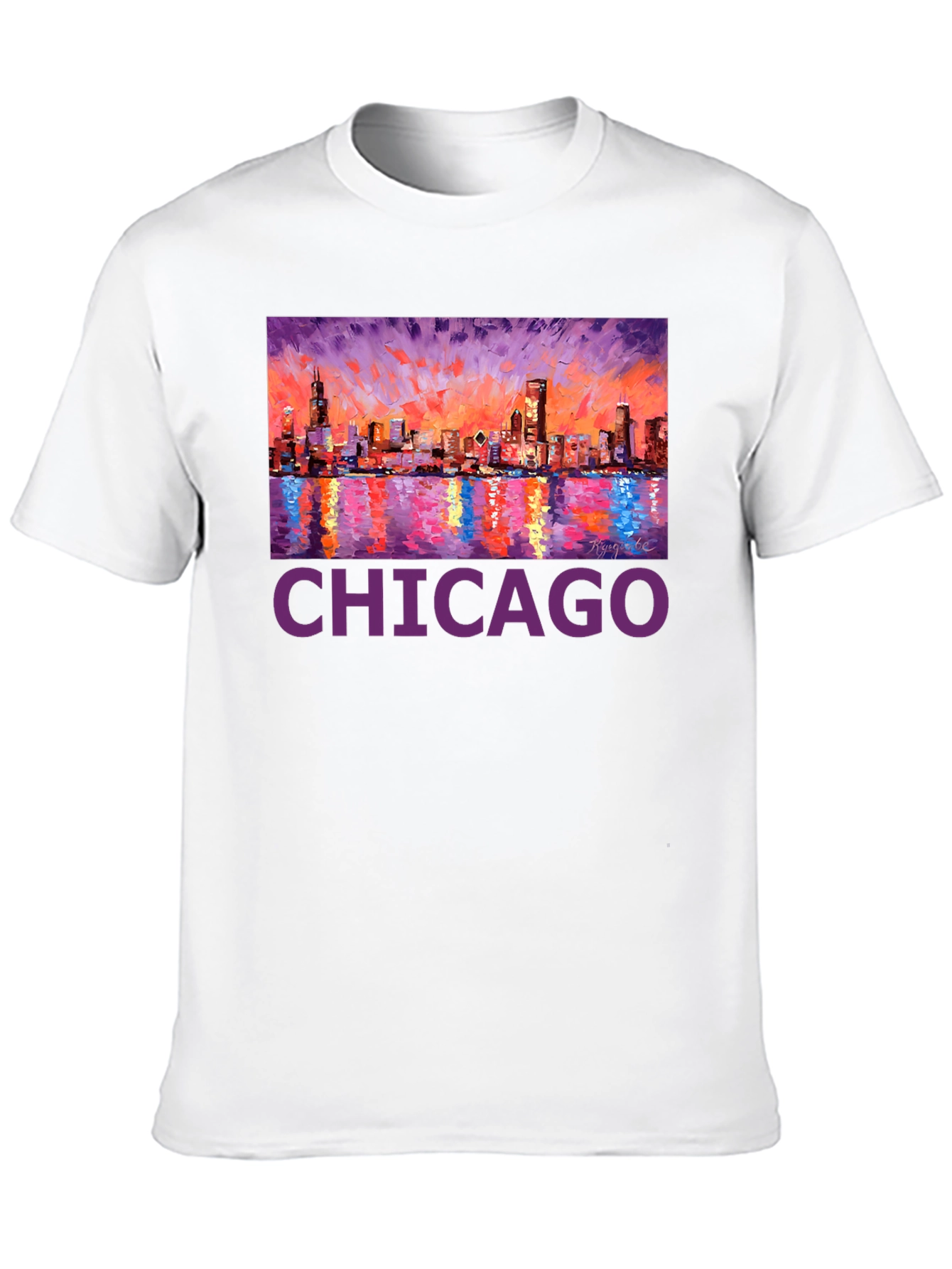 Chicago Skyline Art T-Shirt - Cityscape Tee