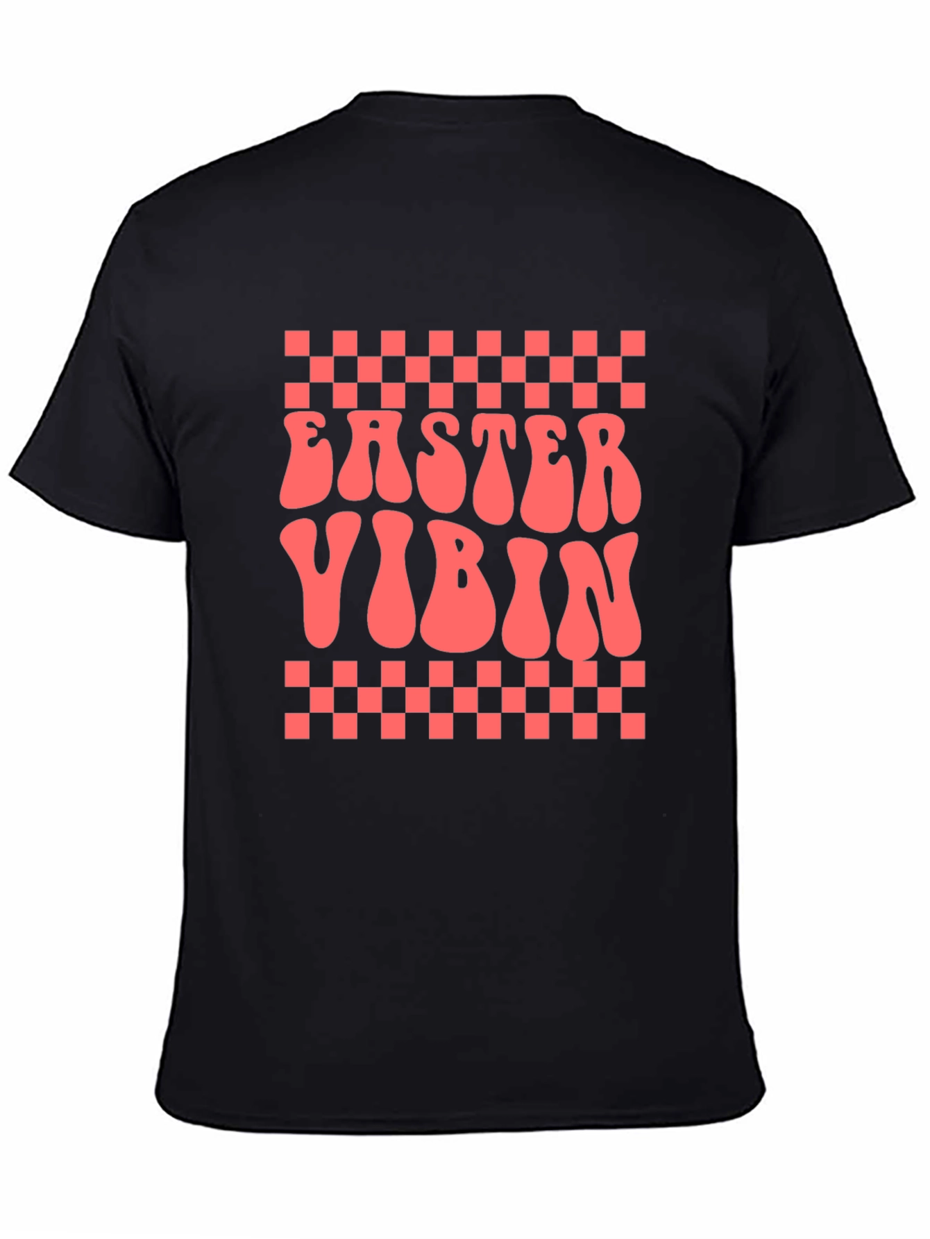 Easter Vibin T-Shirt Retro Checkered Spring Holiday