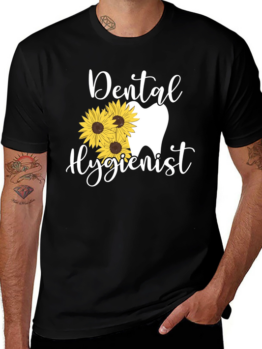 Dental Hygienist Sunflower Graphic Tee