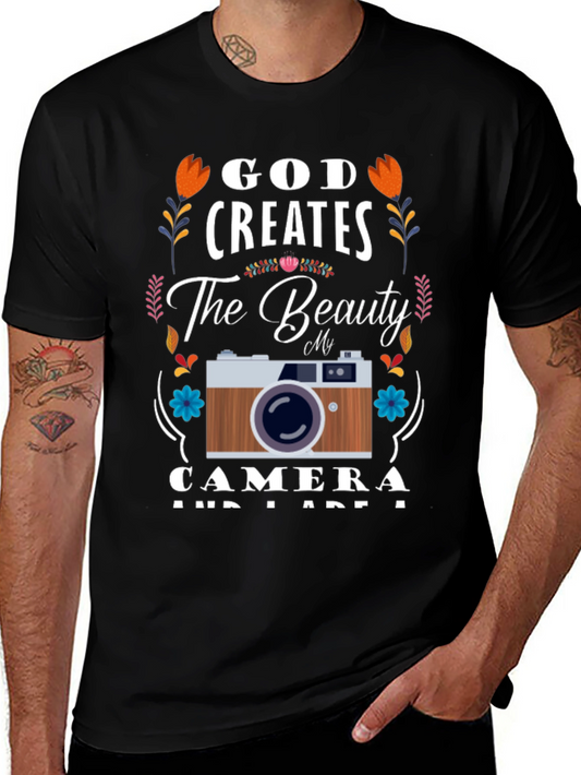 God Creates Beauty Camera T-Shirt