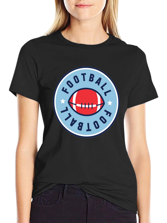Football Graphic Print Crew Neck T-Shirt
