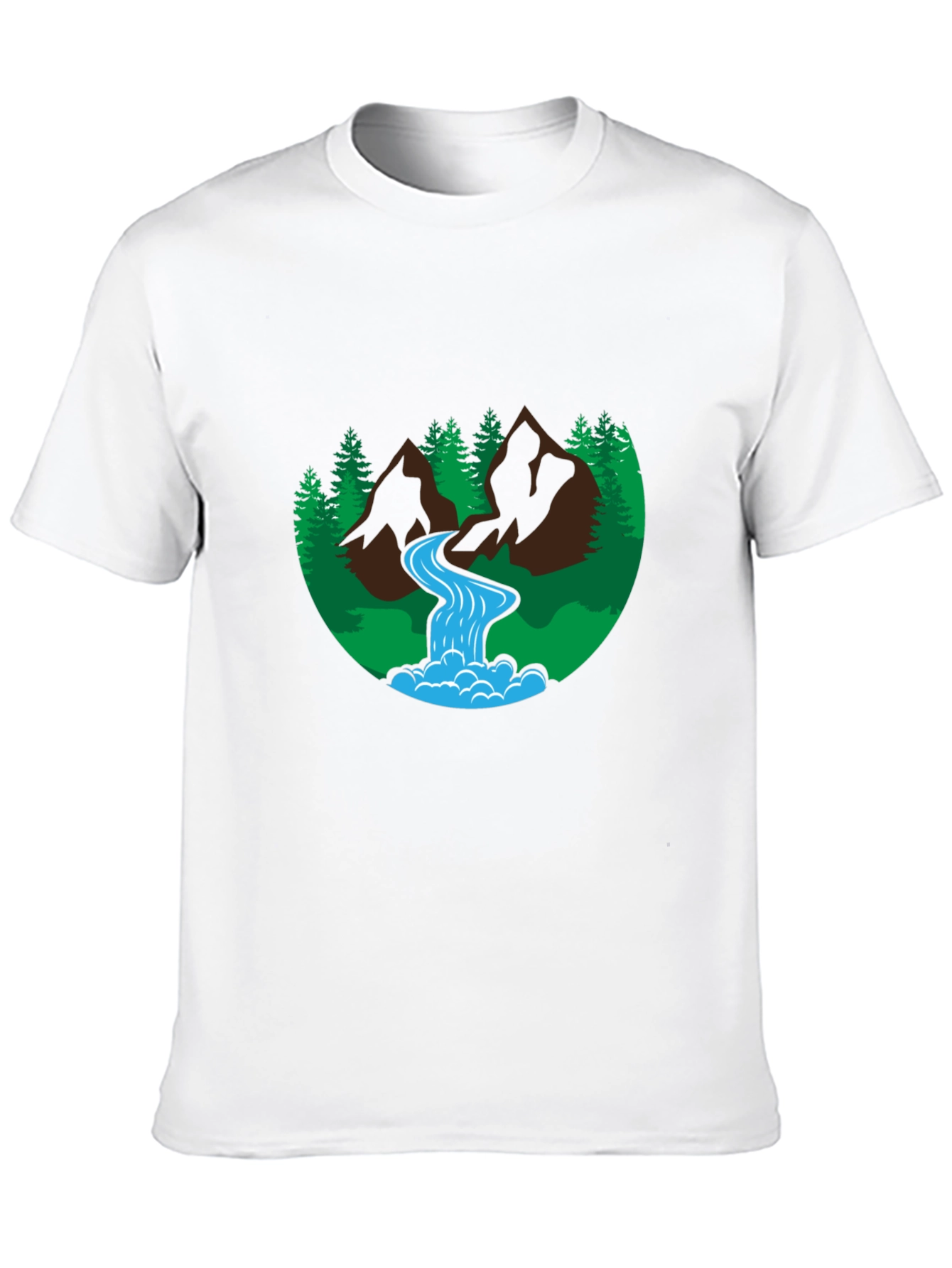 Nature Scene Graphic Black T-Shirt
