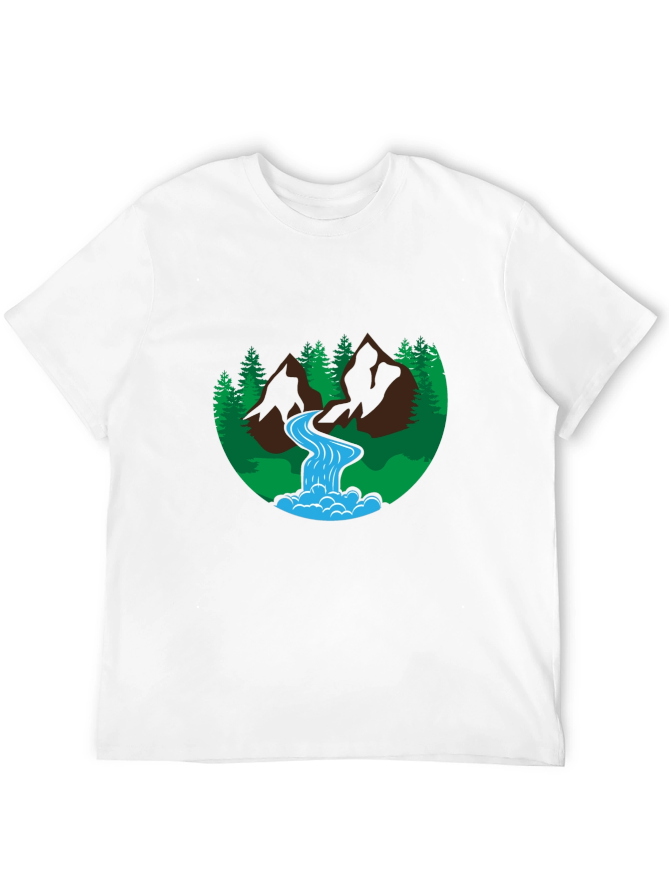 Nature Scene Graphic Black T-Shirt