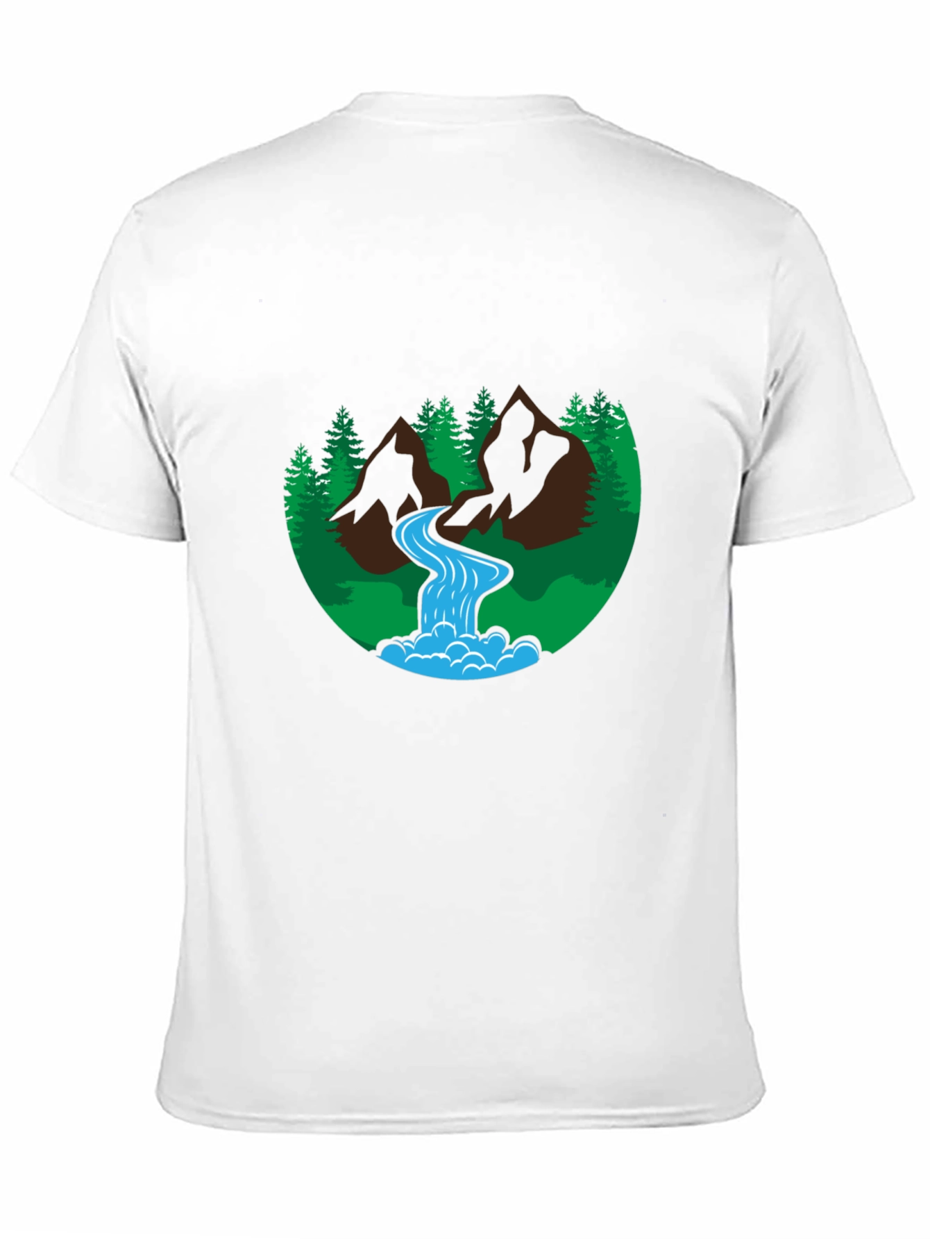 Nature Scene Graphic Black T-Shirt
