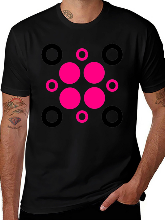 Abstract Graphic Print Tee - Black