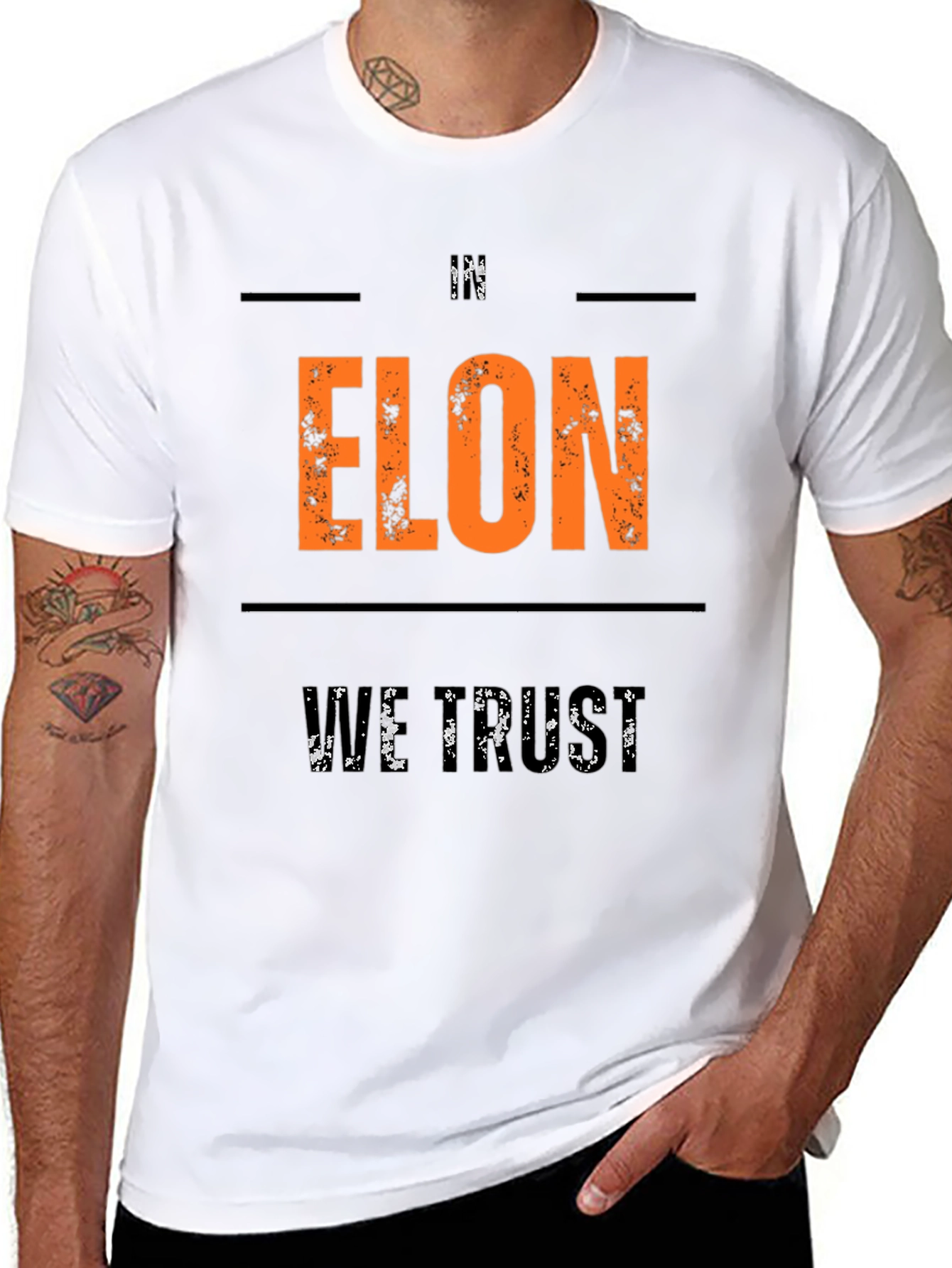 Im Elon We Trust Graphic T-Shirt - Black